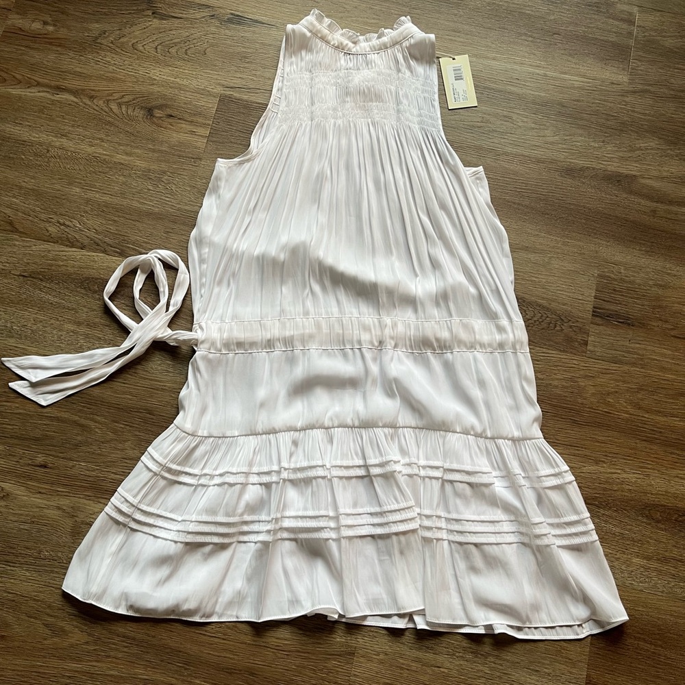 NWT RAMY BROOK FLYNN RUFFLE DRESS - white - Picture 4 of 9